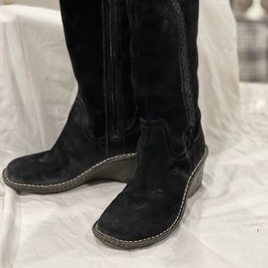 Ugg tall black suede boots